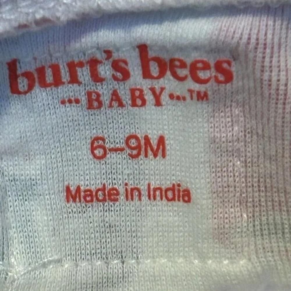 Burts Bees 6-9 month Baby Sleeper Outfit Snowman Winter mugs Cozy Valentines Day - Picture 6 of 7